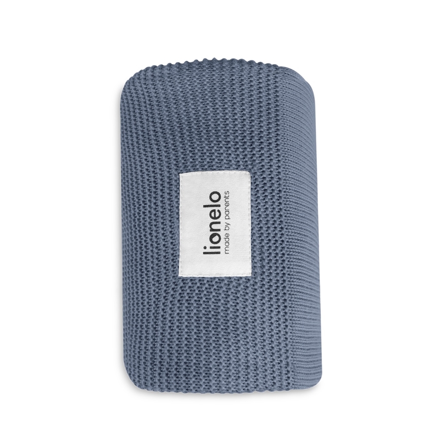 Lionelo - bambukinė antklodė 75x100 cm, mėlyna