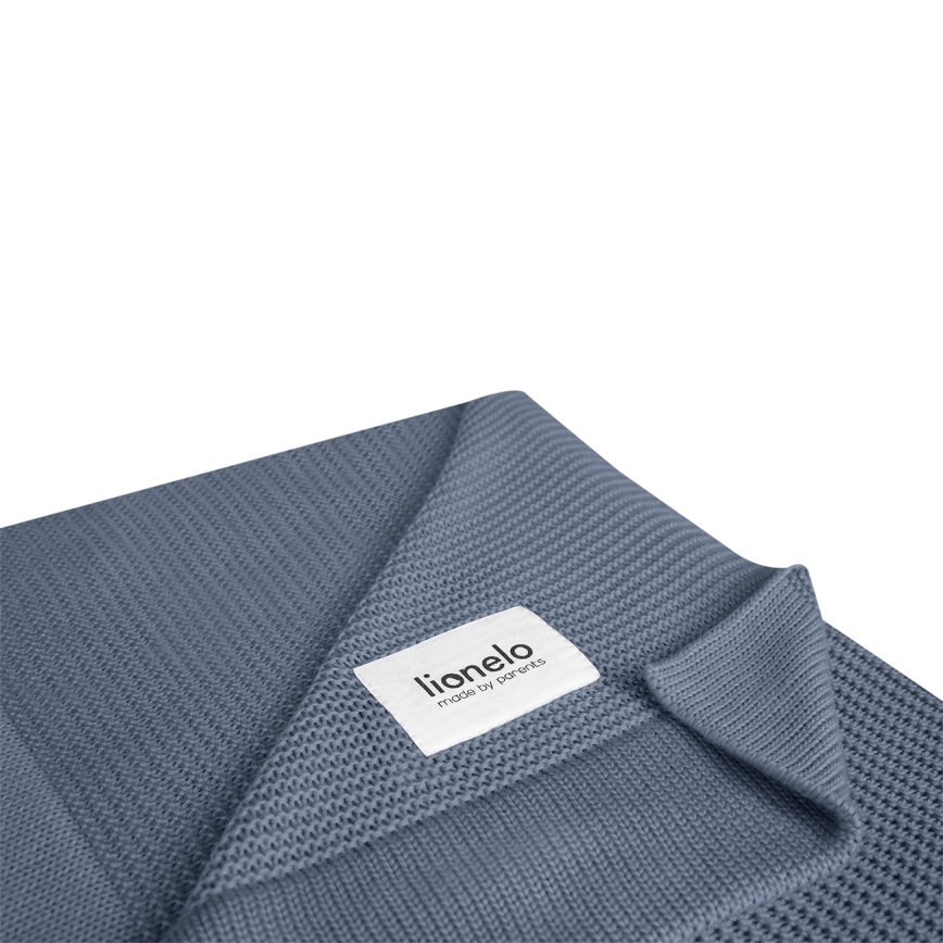 Lionelo - bambukinė antklodė 75x100 cm, mėlyna