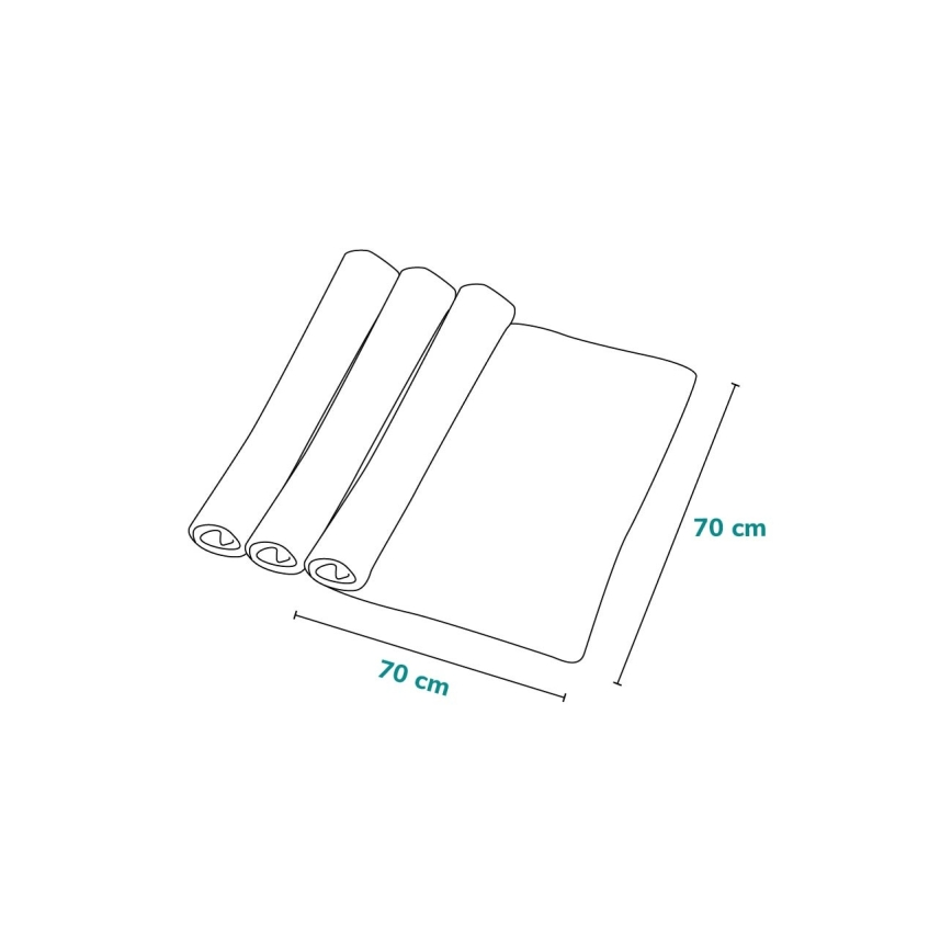 Lionelo - bambukinis vystyklų rinkinys (3 vnt.) BAMBOO SET 70x70 cm Dot