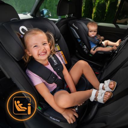 Lionelo - BASTIAAN i-Size 40-150 cm pasukama automobilinė kėdutė su baze, Pilkas akmuo