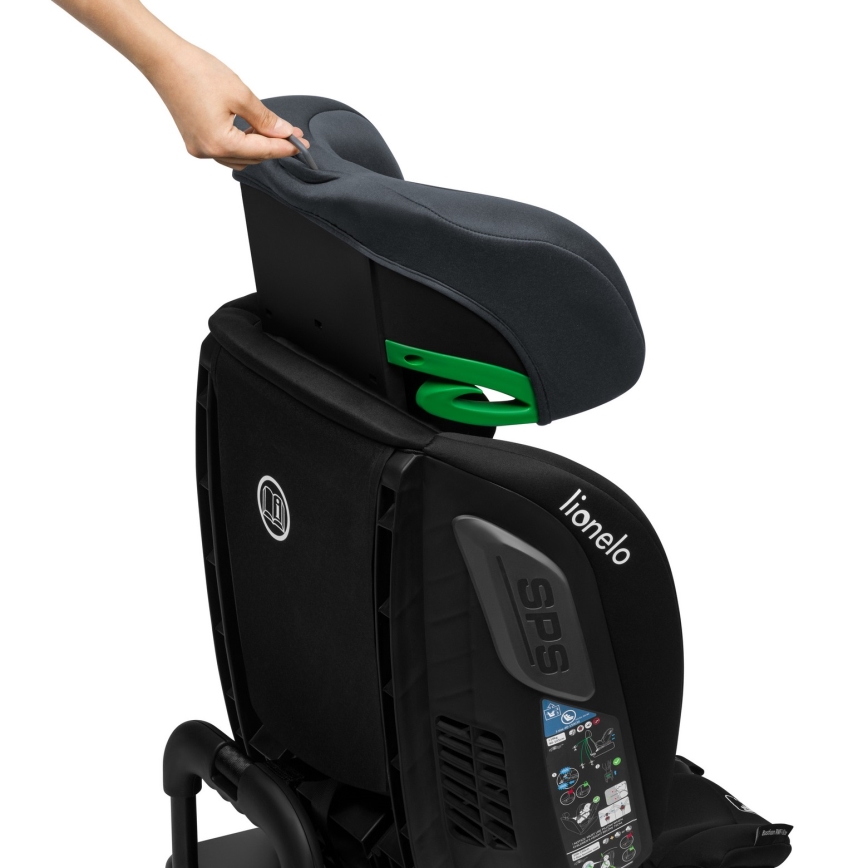 Lionelo - BASTIAAN i-Size 40-150 cm pasukama automobilinė kėdutė su baze, Pilkas akmuo
