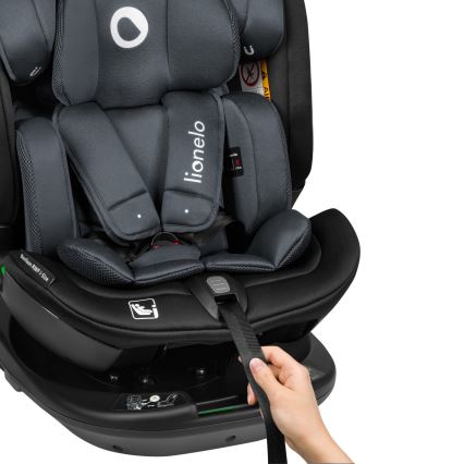 Lionelo - BASTIAAN i-Size 40-150 cm pasukama automobilinė kėdutė su baze, Pilkas akmuo