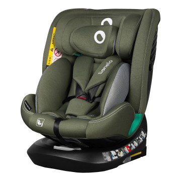 Lionelo - BASTIAAN ONE pasukama automobilinė kėdutė su baze i-Size 40-150 cm alyvuogių žalia