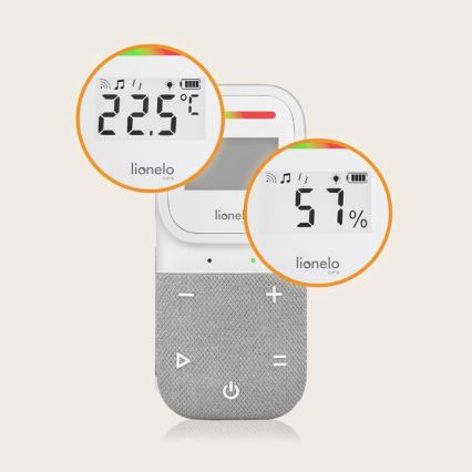 Lionelo - Belaidė įkraunama kūdikių garso stebėjimo priemonė BABYLINE 2.3 5V