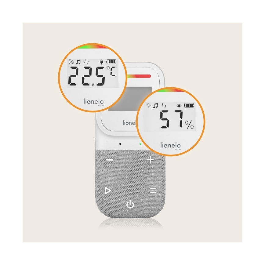 Lionelo - Belaidė įkraunama kūdikių garso stebėjimo priemonė BABYLINE 2.3 5V