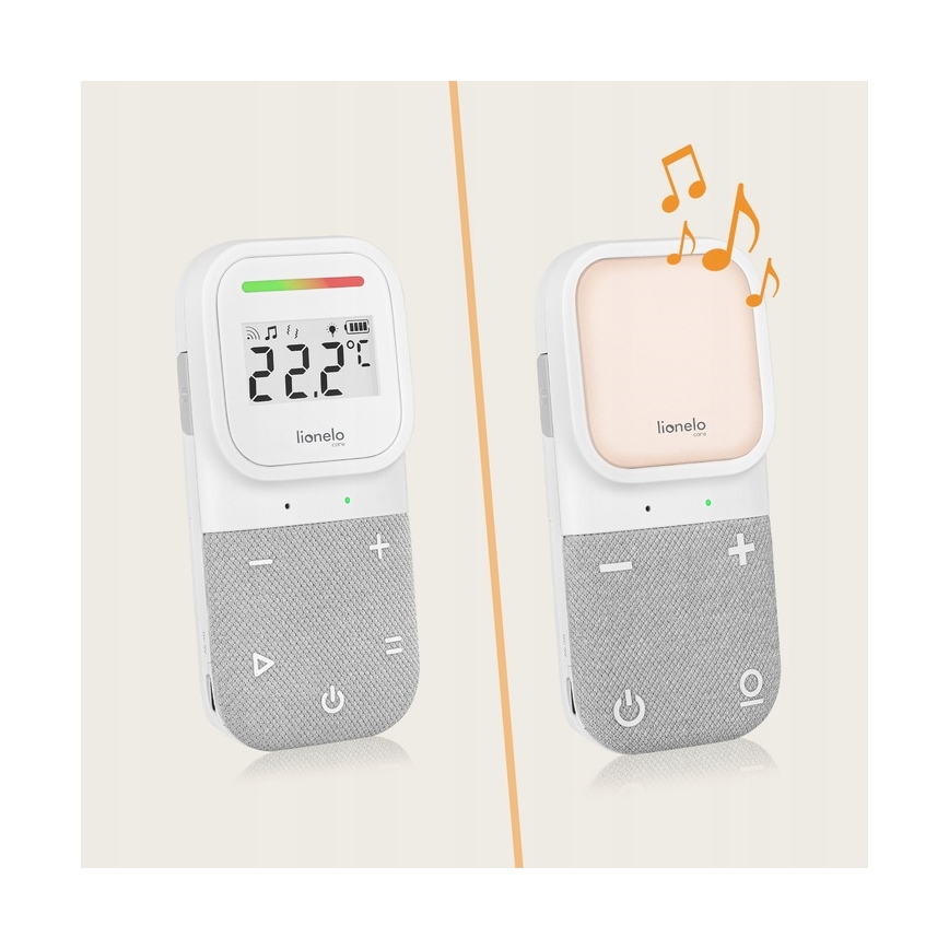 Lionelo - Belaidė įkraunama kūdikių garso stebėjimo priemonė BABYLINE 2.3 5V