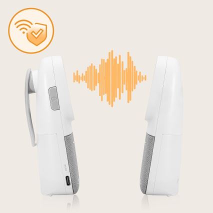 Lionelo - Belaidė įkraunama kūdikių garso stebėjimo priemonė BABYLINE 2.3 5V