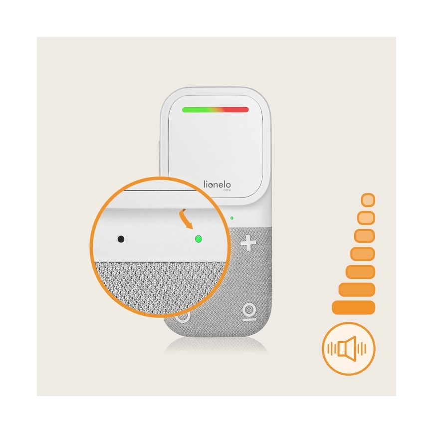 Lionelo - Belaidis įkraunamas garso kūdikių monitorius BABYLINE 2.2 5V