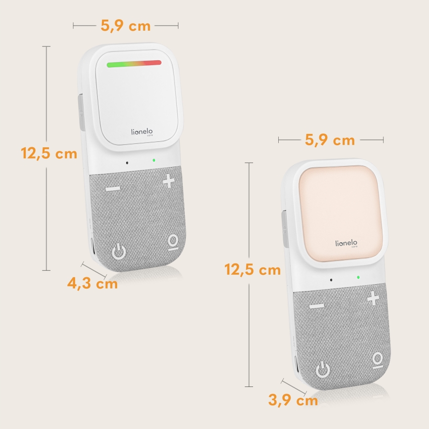 Lionelo - Belaidis įkraunamas garso kūdikių monitorius BABYLINE 2.2 5V