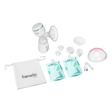 Lionelo - Įkraunamas elektrinis krūties siurblys FIDI PLUS 5V 1200 mAh 180 ml