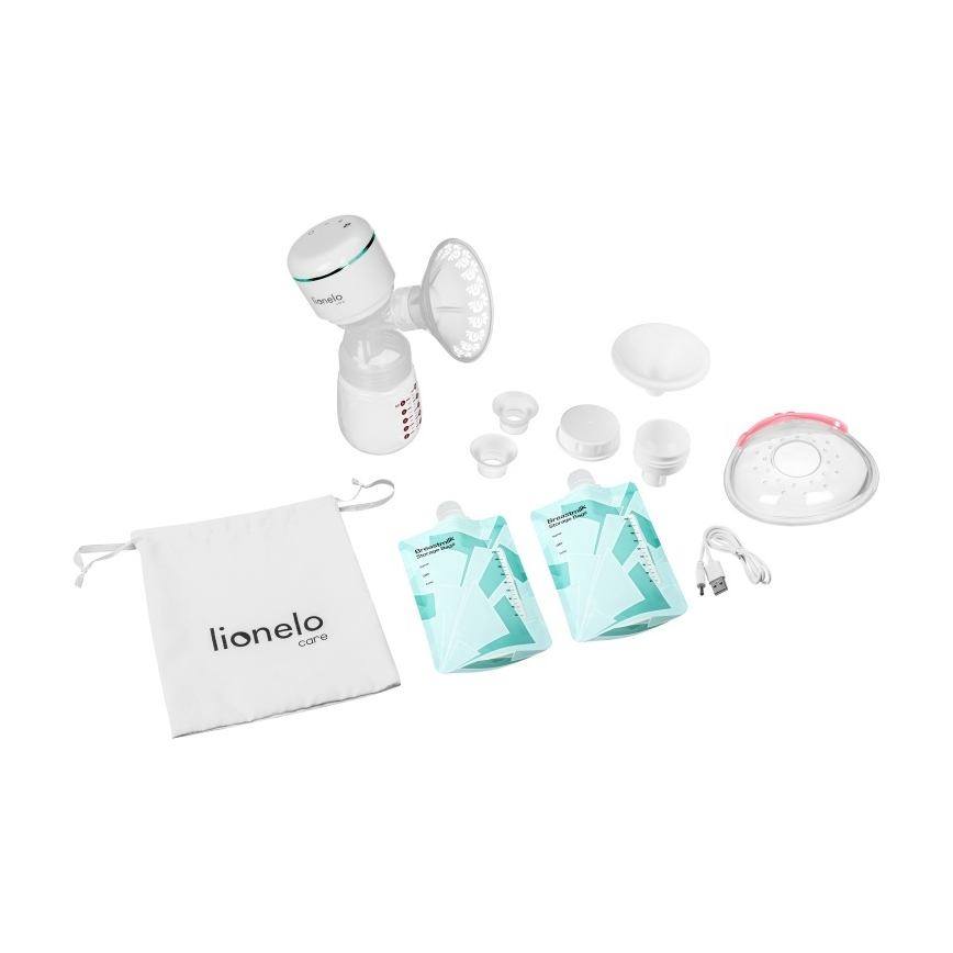 Lionelo - Įkraunamas elektrinis krūties siurblys FIDI PLUS 5V 1200 mAh 180 ml