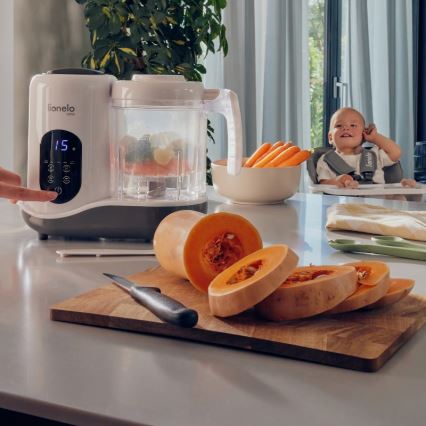 Lionelo - Garinė viryklė 5in1 BABYMENU 110W/230V balta/pilka