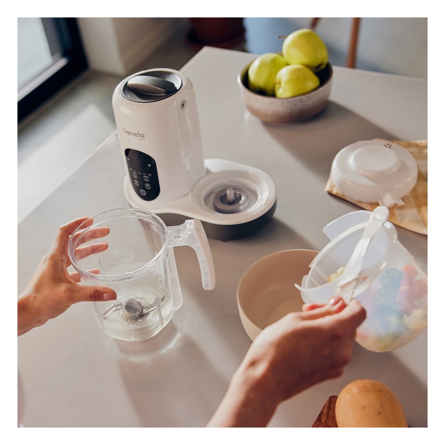 Lionelo - Garinė viryklė 5in1 BABYMENU 110W/230V balta/pilka