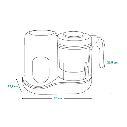 Lionelo - Garinė viryklė 5in1 BABYMENU 110W/230V balta/pilka