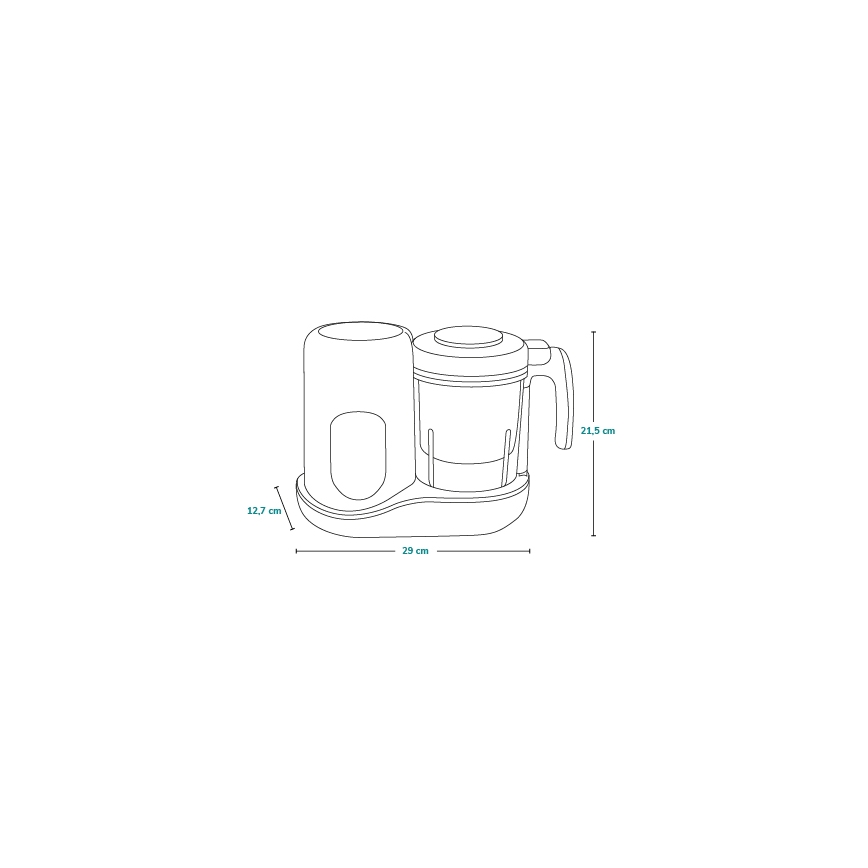 Lionelo - Garinė viryklė 5in1 BABYMENU 110W/230V balta/pilka