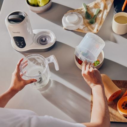 Lionelo - Garintuvas 5in1 BABYMENU 110W/230V balta/pilka