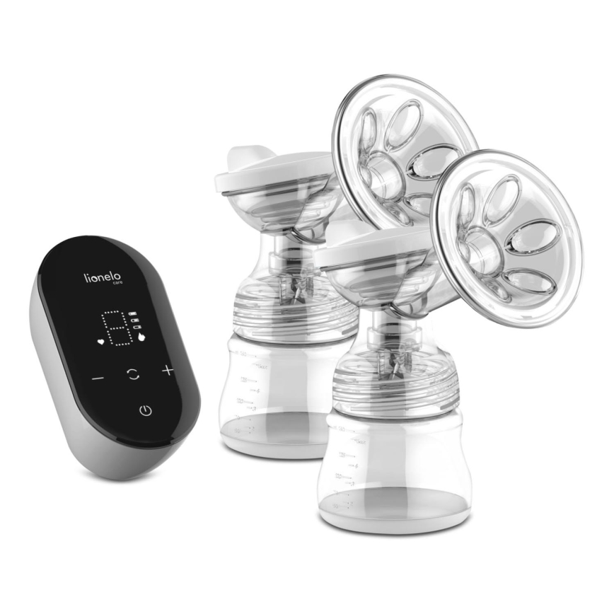 Lionelo - įkraunama elektrinė dviguba pientraukė TWEE GO 5V 1100 mAh 150 ml