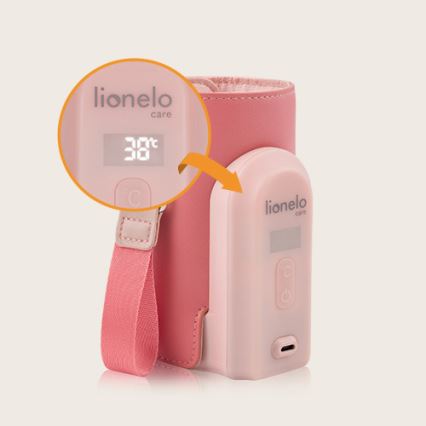 Lionelo - Įkraunamas buteliuko šildytuvas THERMUP GO EVO 18W/5V rausva