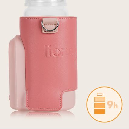 Lionelo - Įkraunamas buteliuko šildytuvas THERMUP GO EVO 18W/5V rausva