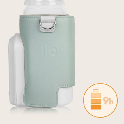 Lionelo - Įkraunamas buteliuko šildytuvas THERMUP GO EVO 18W/5V žalia/balta