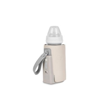 Lionelo - Įkraunamas buteliuko šildytuvas THERMUP GO PLUS 10W/5V smėlio spalva