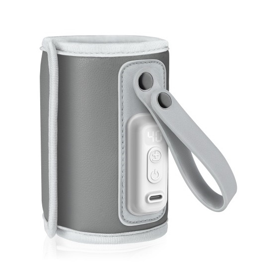 Lionelo - Įkraunamas buteliukų šildytuvas THERMUP GO 18W/5V pilka-sidabrinė