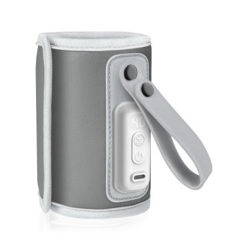 Lionelo - Įkraunamas buteliukų šildytuvas THERMUP GO 18W/5V pilkas/sidabrinis