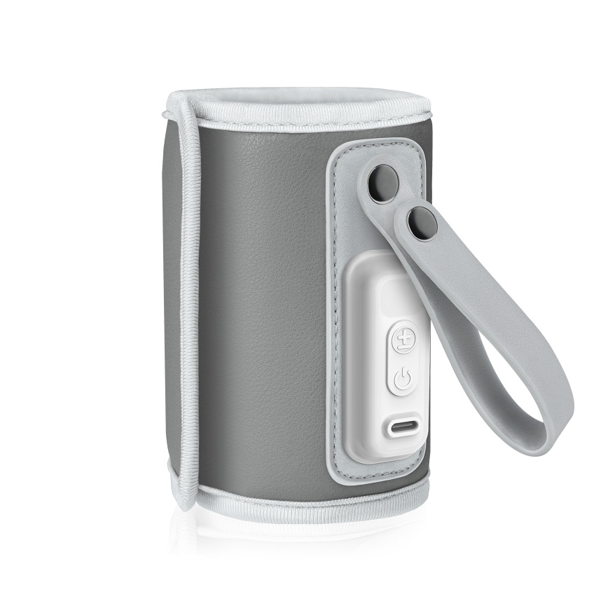 Lionelo - Įkraunamas buteliukų šildytuvas THERMUP GO 18W/5V pilkas/sidabrinis