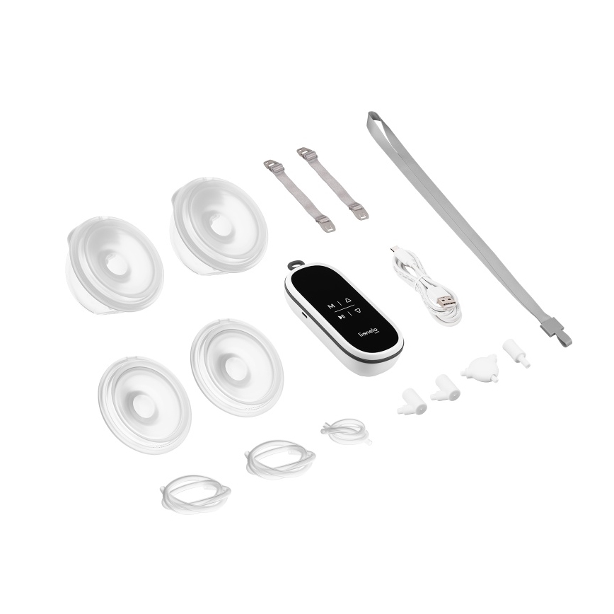 Lionelo - Elektrinė įkraunama dviguba krūtų pientraukė TWEE FREE 5V 1500 mAh 150 ml