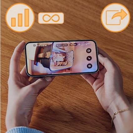 Lionelo - Įkraunamas kūdikių monitorius BABYLINE GO 5V 2600 mAh