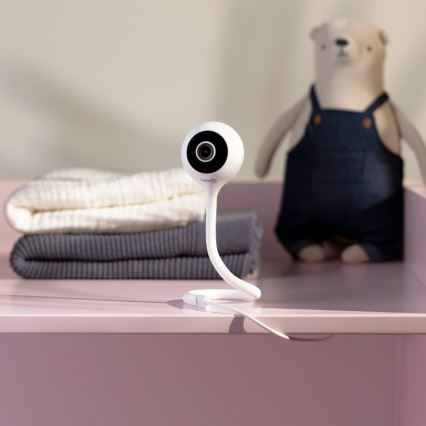 Lionelo - išmanus kūdikio monitorius BABYLINE SMART Wi‑Fi, baltas