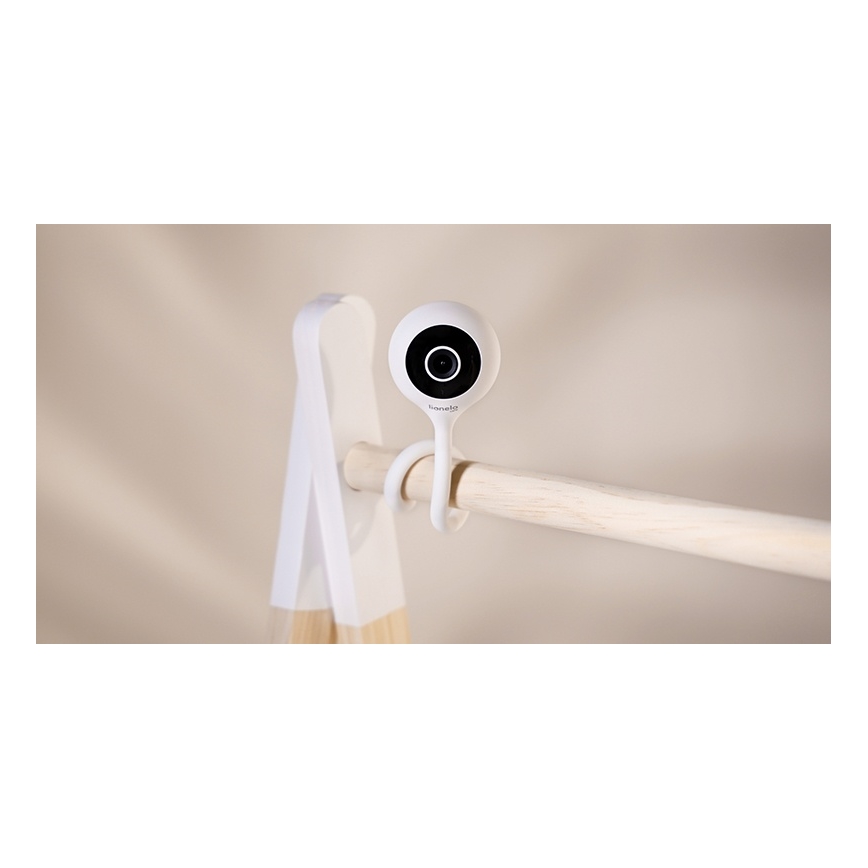 Lionelo - išmanus kūdikio monitorius BABYLINE SMART Wi‑Fi, baltas