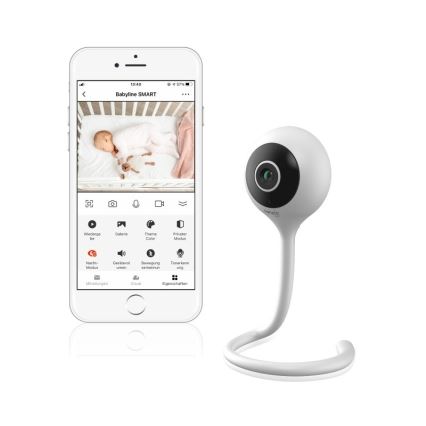 Lionelo - išmanus kūdikio monitorius BABYLINE SMART Wi‑Fi, baltas