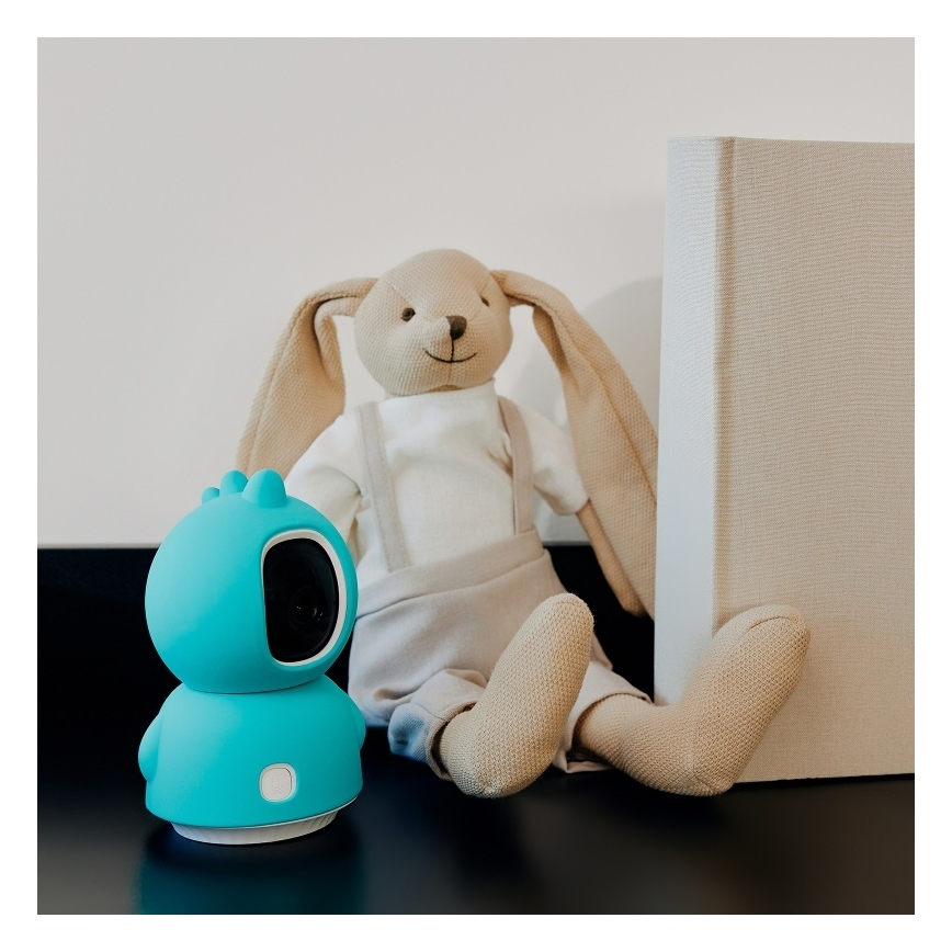 Lionelo - Išmanus kūdikio stebėjimo monitorius BABYLINE VIEW Wi-Fi 5V balta