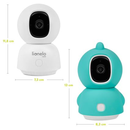 Lionelo - Išmanus kūdikio stebėjimo monitorius BABYLINE VIEW Wi-Fi 5V balta