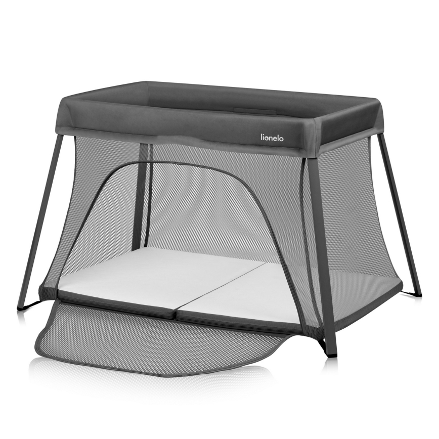 Lionelo - kelioninė lovelė 3in1 ALICE pilka