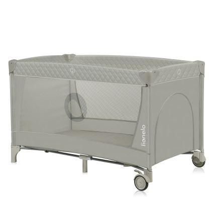 Lionelo - kelioninė lovelė FLOWER Cappuccino