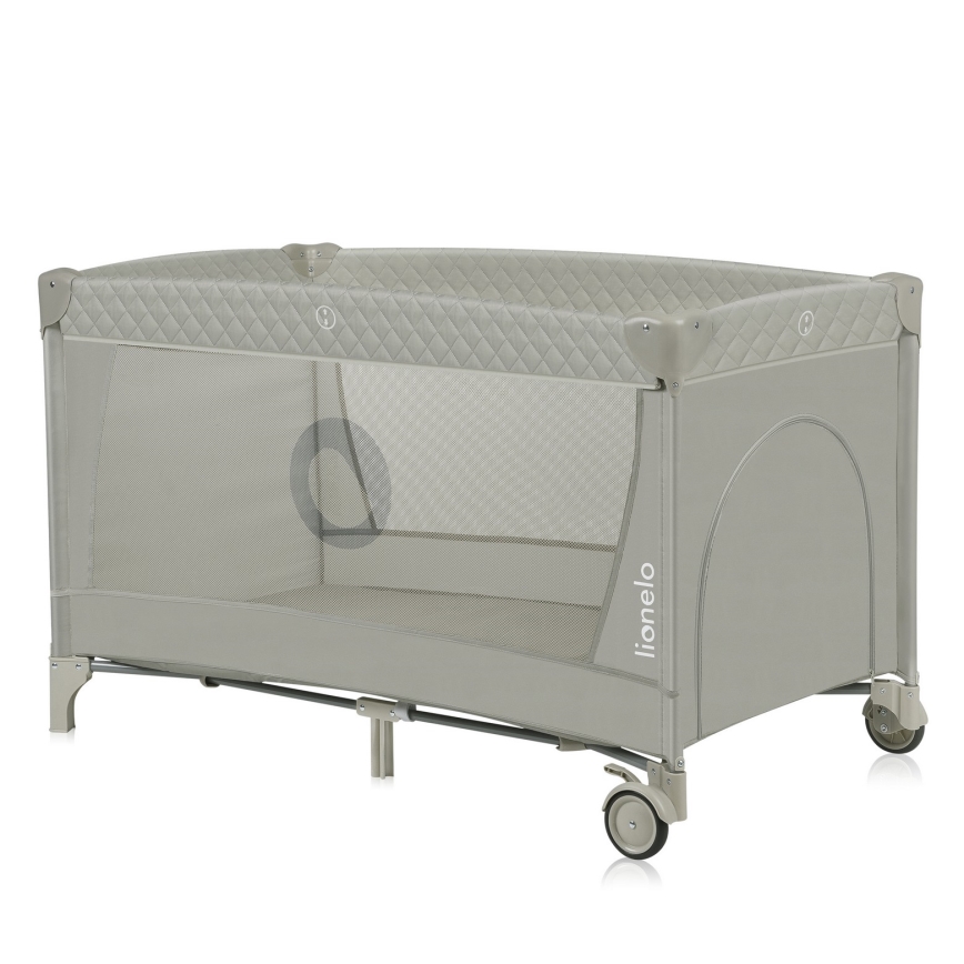Lionelo - kelioninė lovelė FLOWER Cappuccino