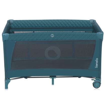 Lionelo - kelioninė lovelė FLOWER, žalia/tirkizinė