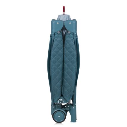 Lionelo - kelioninė lovelė FLOWER, žalia/tirkizinė