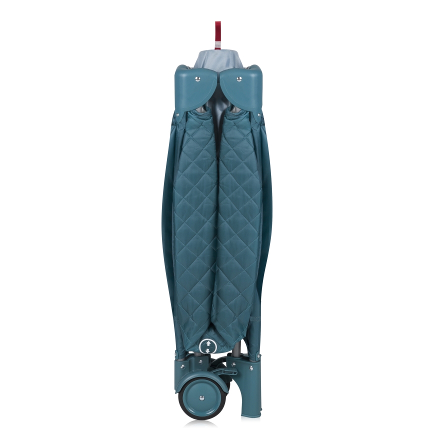 Lionelo - kelioninė lovelė FLOWER, žalia/tirkizinė