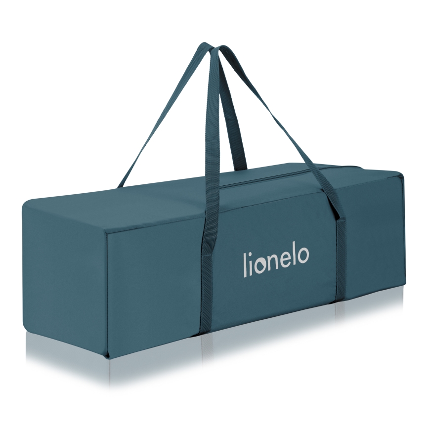 Lionelo - Kelioninė lovelė FLOWER žalia/turkio