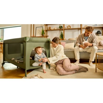 Lionelo - Kelioninė lovelė JASMIN EASY FOLD alyvuogių žalia