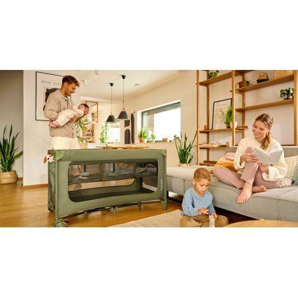 Lionelo - Kelioninė lovelė JASMIN EASY FOLD alyvuogių žalia