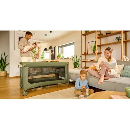 Lionelo - Kelioninė lovelė JASMIN EASY FOLD alyvuogių žalia