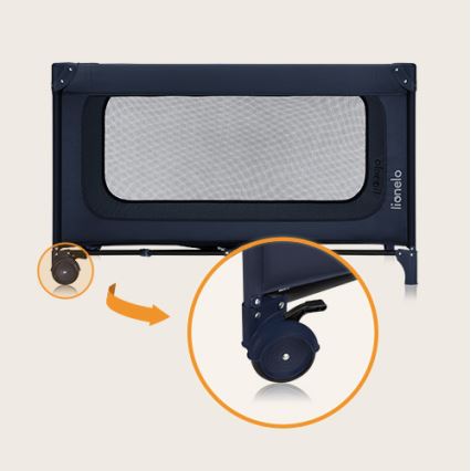 Lionelo - Kelioninė lovelė JASMIN EASY FOLD tamsiai mėlyna