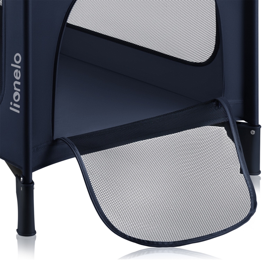 Lionelo - Kelioninė lovelė JASMIN EASY FOLD tamsiai mėlyna