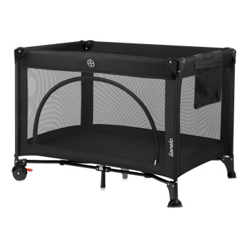 Lionelo - kelioninė lovelė LAURA Black Carbon