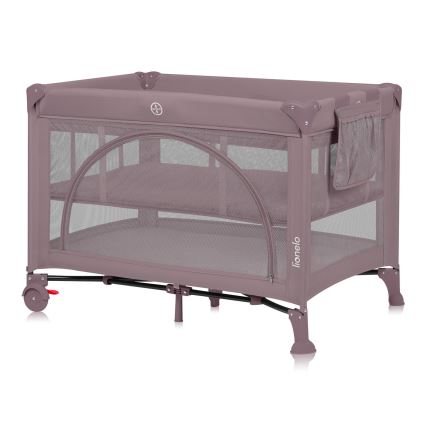 Lionelo - Kelioninė lovelė LAURA Pink Nude