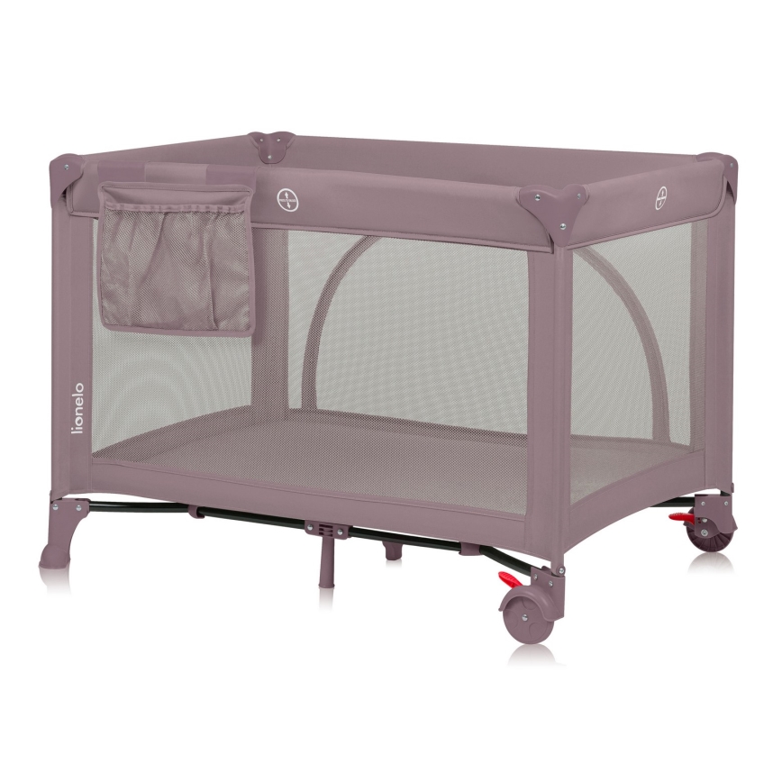 Lionelo - Kelioninė lovelė LAURA Pink Nude